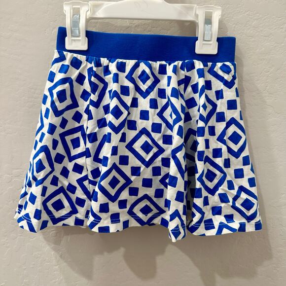 Tea Collection Blue & White Geometric Skort - Picture 1 of 8